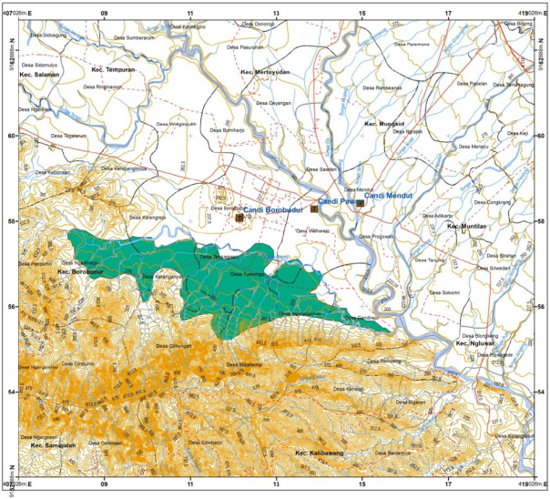 Aluvial fan at Borobudur paleolake (Murwanto et al, 2013)